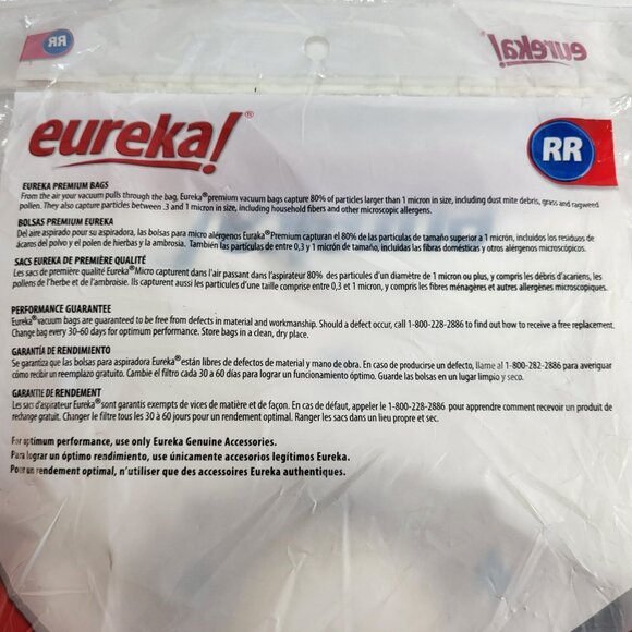 Eureka Premium RR Vacuum Bags 3 Packs 3 Bags Per Pack 9 Bags Series 4800 61115A - Picture 7 of 9